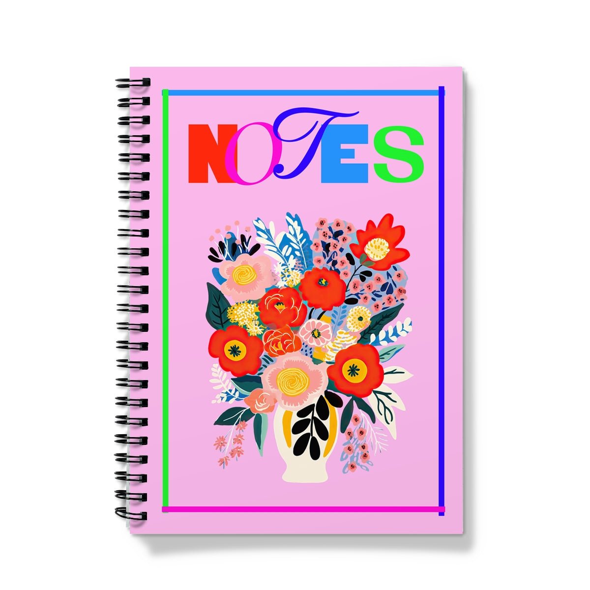 Pink Floral Vase Notebook