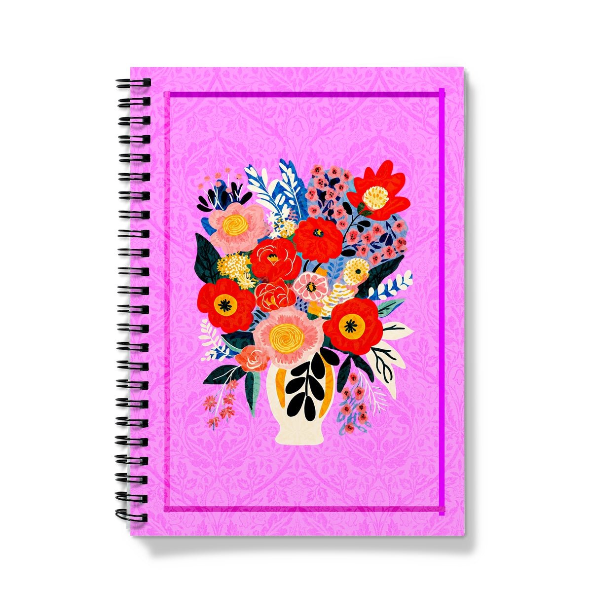 Purple Floral Vase Notebook