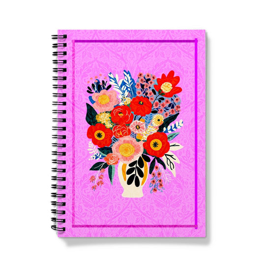 Purple Floral Vase Notebook