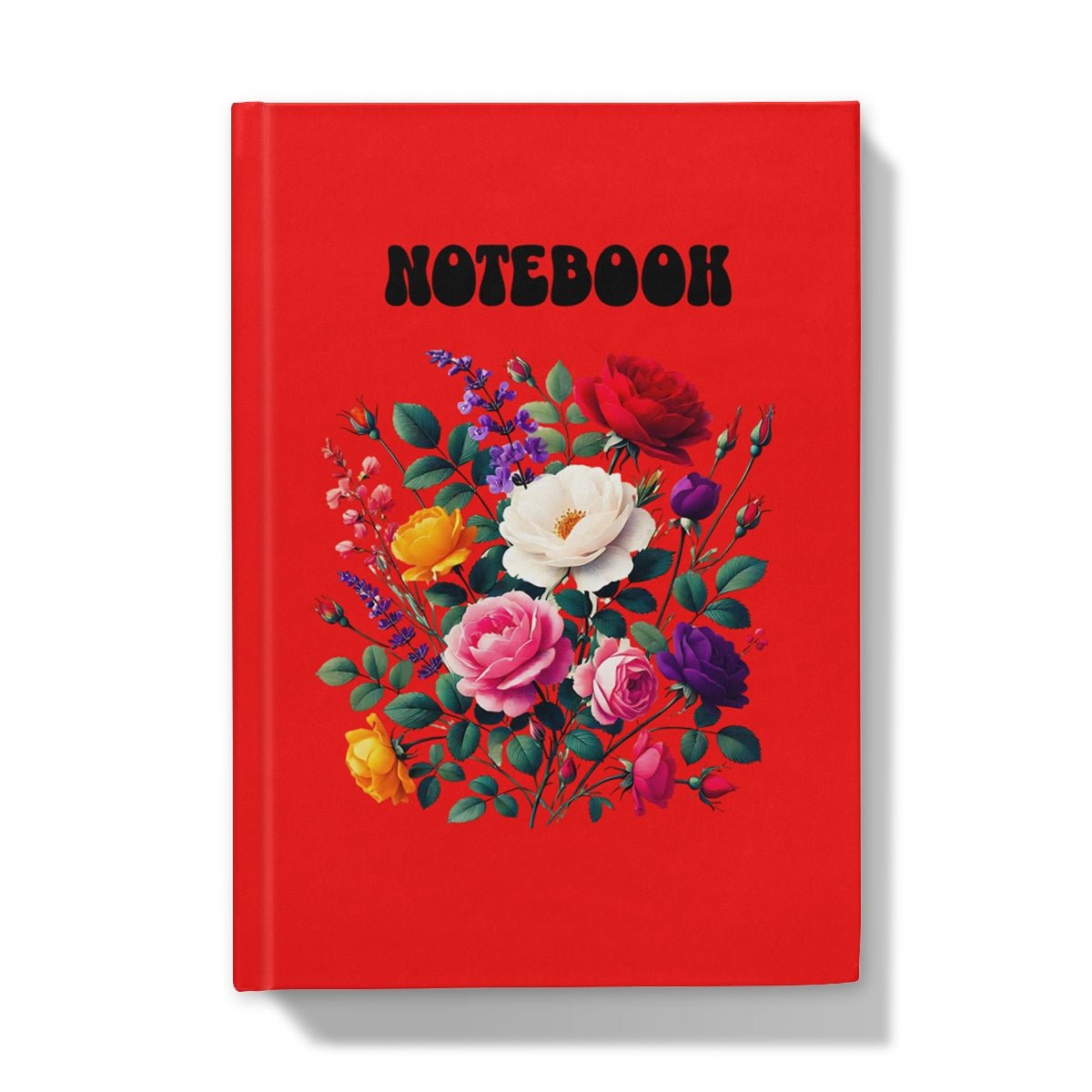 Red Wildrose Hardback Journal