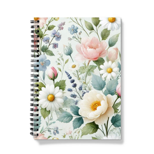 Spring Floral Patterns Spiral Notebook