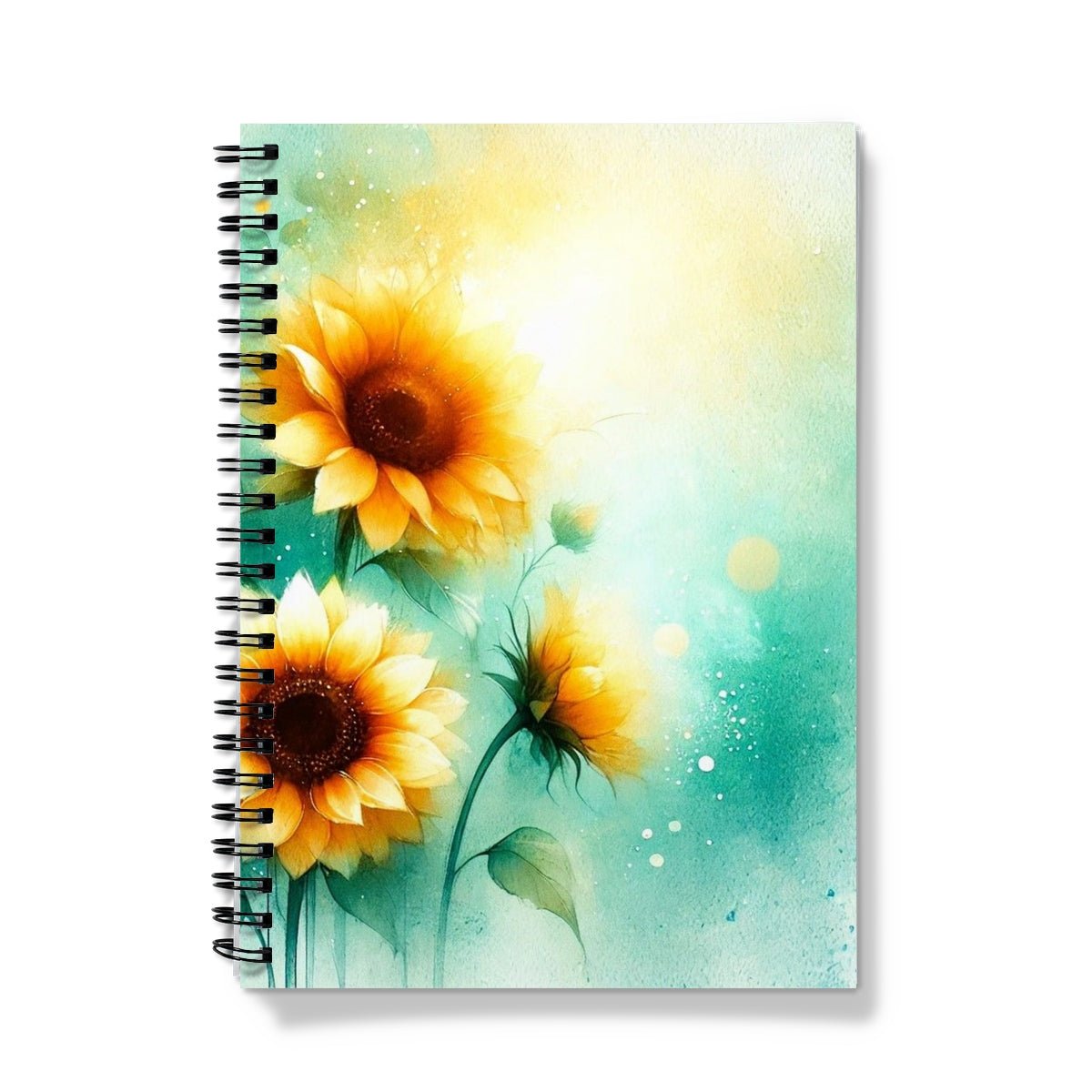 Turquoise Sunflower Notebook