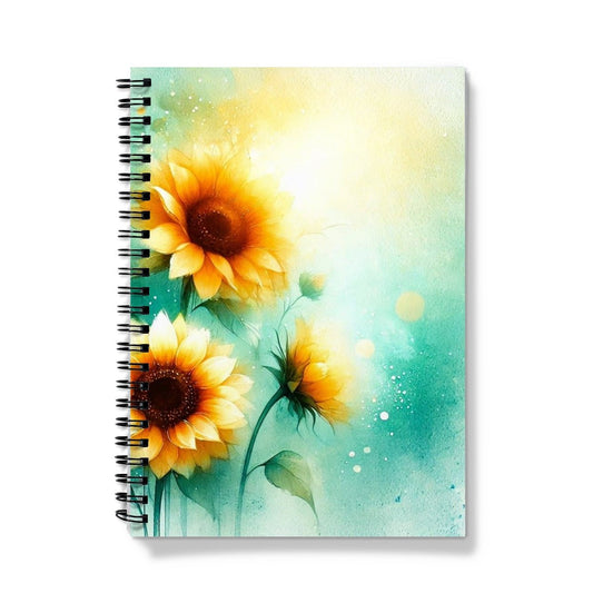 Turquoise Sunflower Notebook